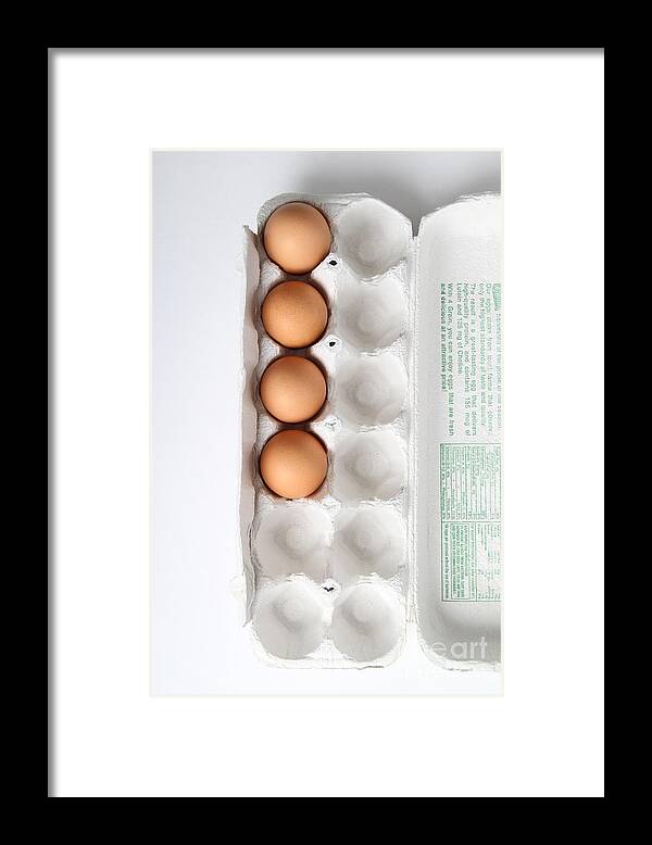 Egg Framed Print featuring the photograph Carton Of Eggs, 9 Of 13 by Photo Researchers, Inc.