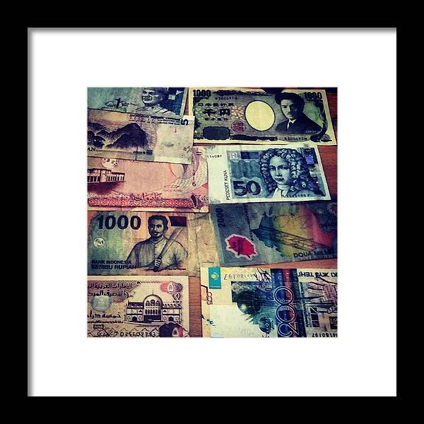 Panoramica Framed Print featuring the photograph #cash #money #crisi #paris #panoramica by Leopoldo Ulivieri