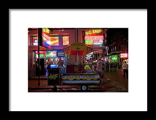 Bourbon Street Framed Print featuring the photograph Casual Dining by Cheri Randolph