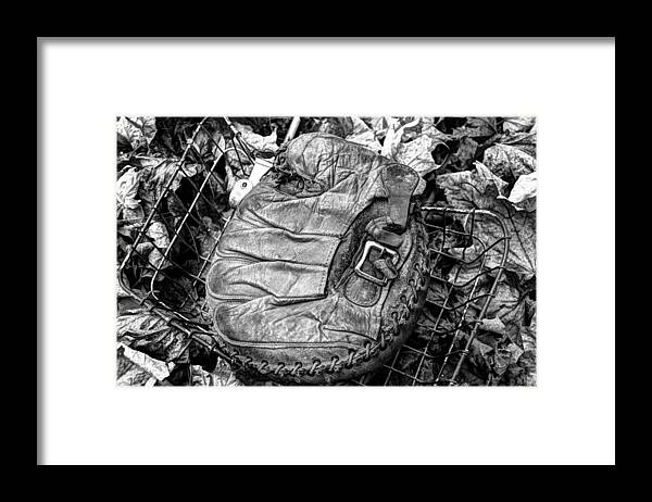 Jma Framed Print featuring the photograph Catcher's Mitt and Bike Basket by Janice Adomeit