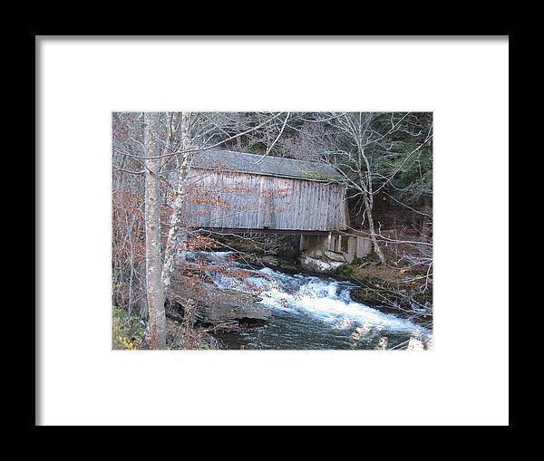 Covered Bridge Framed Print featuring the photograph Catskill Covered Bridge by Kathryn Barry