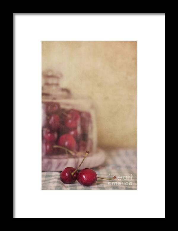 Cherry Framed Print featuring the photograph Cerise by Priska Wettstein