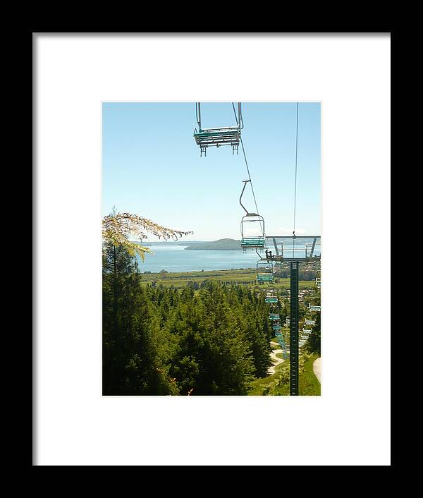 Chair Lift Framed Print featuring the photograph Chair Ride by Amy Jayne Roper
