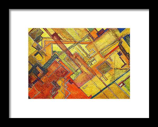 Abstract Framed Print featuring the painting Chaos 80 by James Raynor