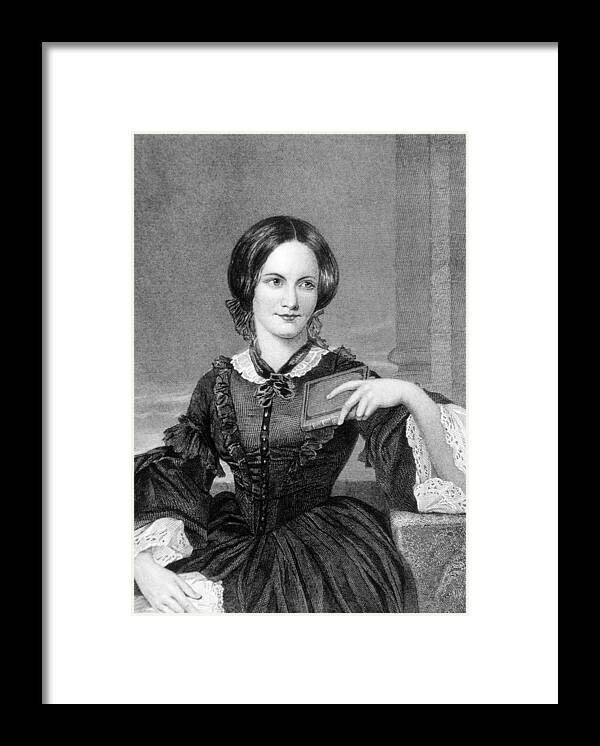 1800s Fashion Framed Print featuring the photograph Charlotte Bronte 1816-1855, British by Everett