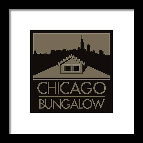 Chicago Framed Print featuring the digital art Chicago Bungalow by Geoff Strehlow