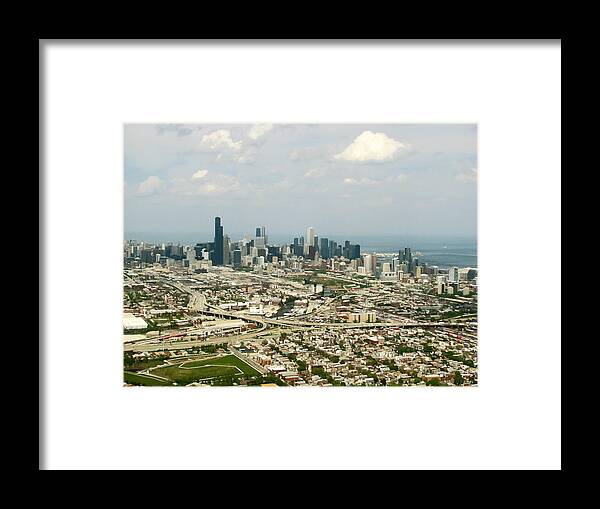 Landscapes Framed Print featuring the photograph Chicago Skyline by Peggy Urban