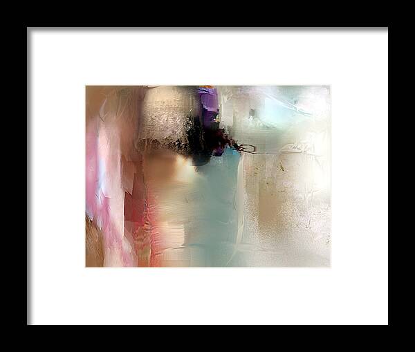 Abstract Framed Print featuring the digital art Chimes Of Dawn by Davina Nicholas