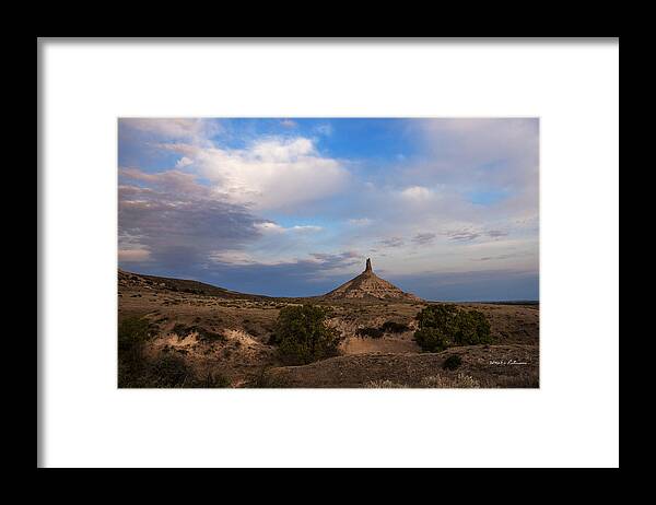 Western Nebraska Framed Print featuring the photograph Chimney Rock On The Oregon Trail by Ed Peterson