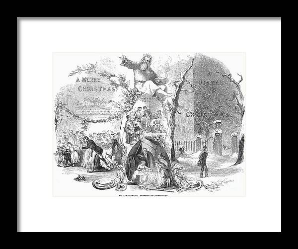 1852 Framed Print featuring the photograph Christmas Allegory, 1852 by Granger