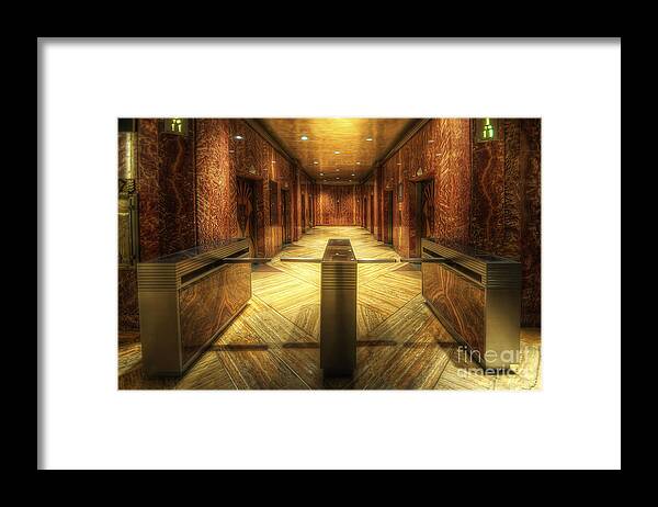  Yhun Suarez Framed Print featuring the photograph Chrysler Building Elevator Lobby by Yhun Suarez