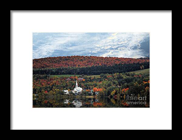 Canada Framed Print featuring the photograph Church by the Lake by Brenda Giasson