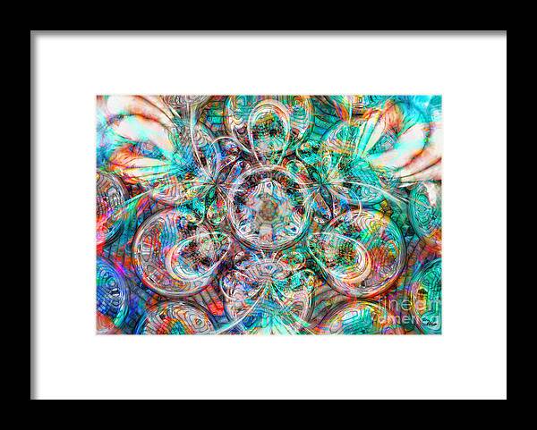 Circles Of Life Framed Print featuring the digital art Circles of Life by Mo T
