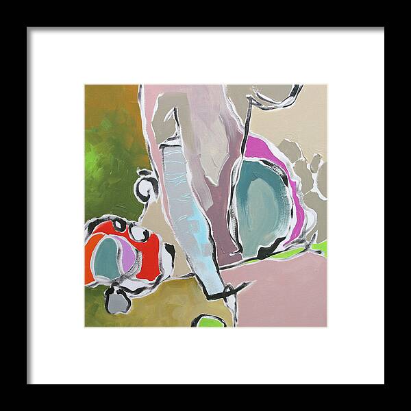 Painting Framed Print featuring the painting Circus Train by Linda Monfort