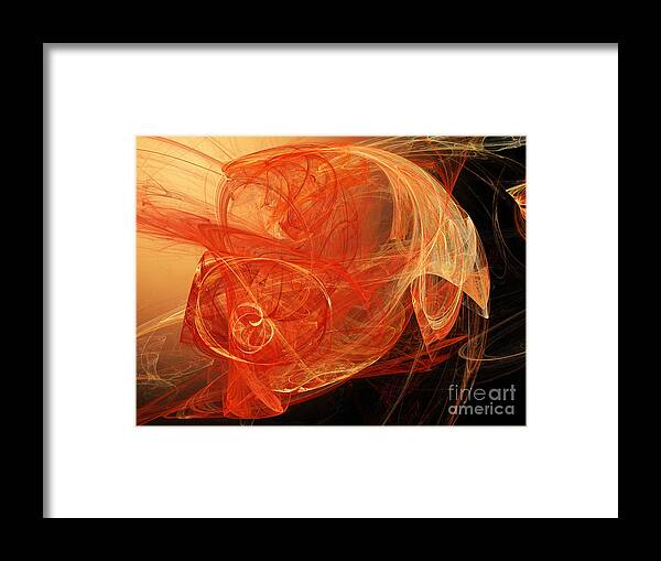 Fine Art Framed Print featuring the digital art Citrine Dream by Andee Design