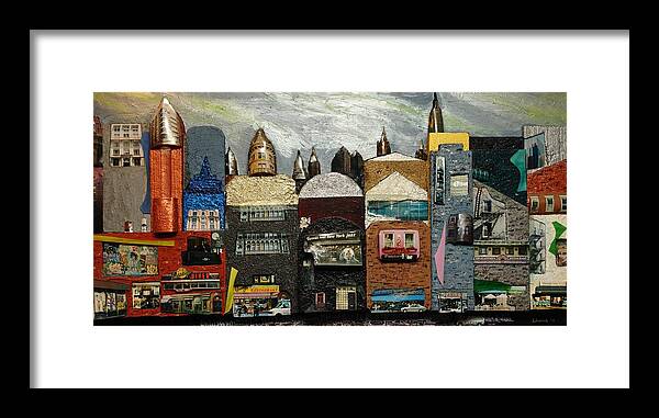 Robert Handler Framed Print featuring the painting City Block by Robert Handler