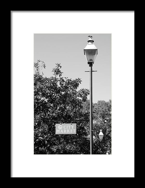 Black Framed Print featuring the photograph City Market Entry by Jessica Brooks