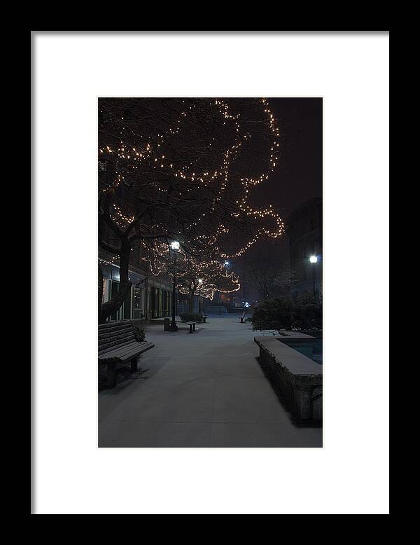 Snow Framed Print featuring the photograph City Tranquility by Glenn Gordon