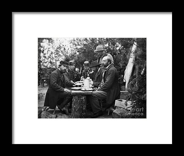 1862 Framed Print featuring the photograph Civil War: Lunch, 1862 by Granger