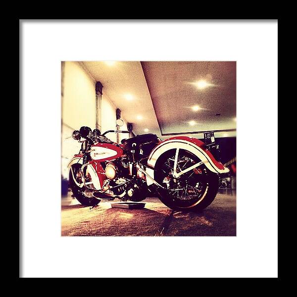 Harleydavidson Framed Print featuring the photograph #classic #motorcycle #harleydavidson by Bimo Pradityo