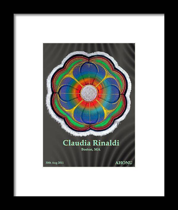 Ahonu Framed Print featuring the painting Claudia Rinaldi by AHONU Aingeal Rose
