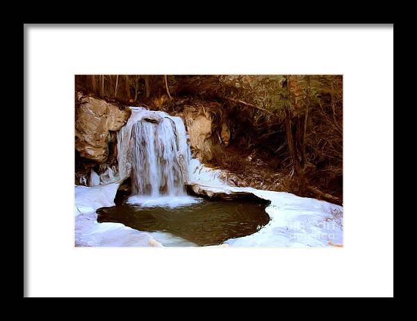 Waterfalls Framed Print featuring the photograph Clinton Falls by Roland Stanke