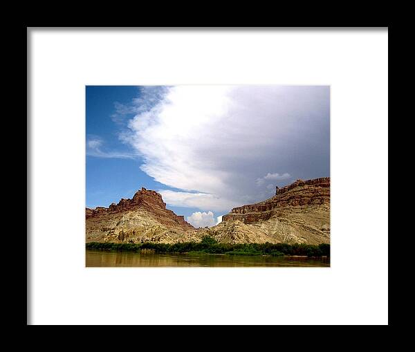 Colorado River Framed Print featuring the photograph Cloud waves over the Colorado River by Amelia Racca