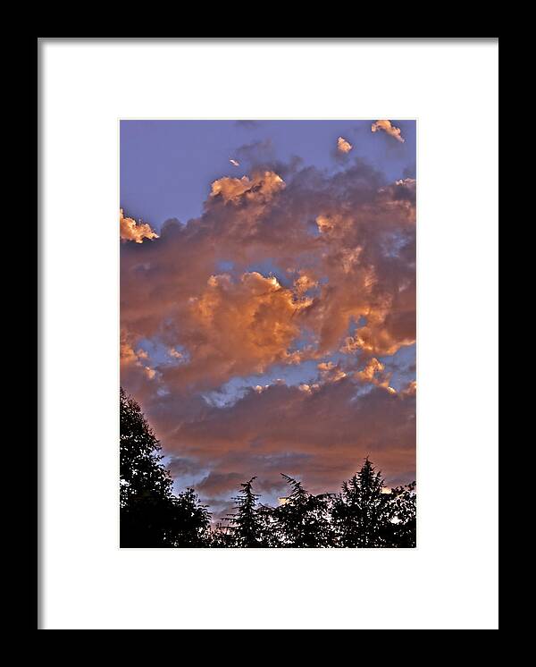 Nature Framed Print featuring the photograph Clouds 5 by Pamela Cooper