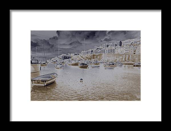 Texture Framed Print featuring the photograph Clouds over Brixham by Christopher Davis