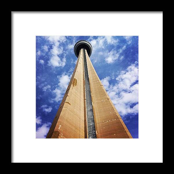Toronto Framed Print featuring the photograph Cn Tower Toronto #cntower #toronto by Jawad Qamar