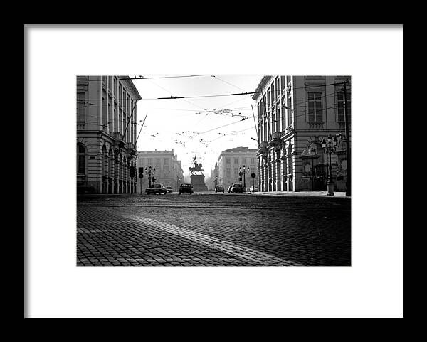 Brussels Framed Print featuring the photograph Cobble Stone streets in Old Brussels by Peter Mooyman