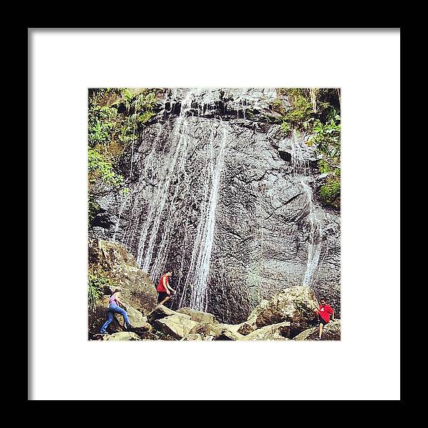 Taylorandhaydenoutdoorcontest Framed Print featuring the photograph Coca Falls At El Yunque National by Luis Alberto