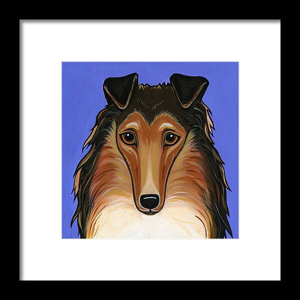 Dog Framed Print featuring the painting Collie Rough by Leanne Wilkes
