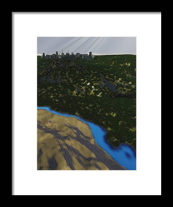 Off-world Framed Print featuring the digital art Colony by J Carrell Jones