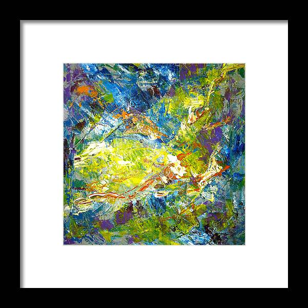 Abstract Framed Print featuring the painting Color Explosion No. Seventy One by Gretchen Ten Eyck Hunt