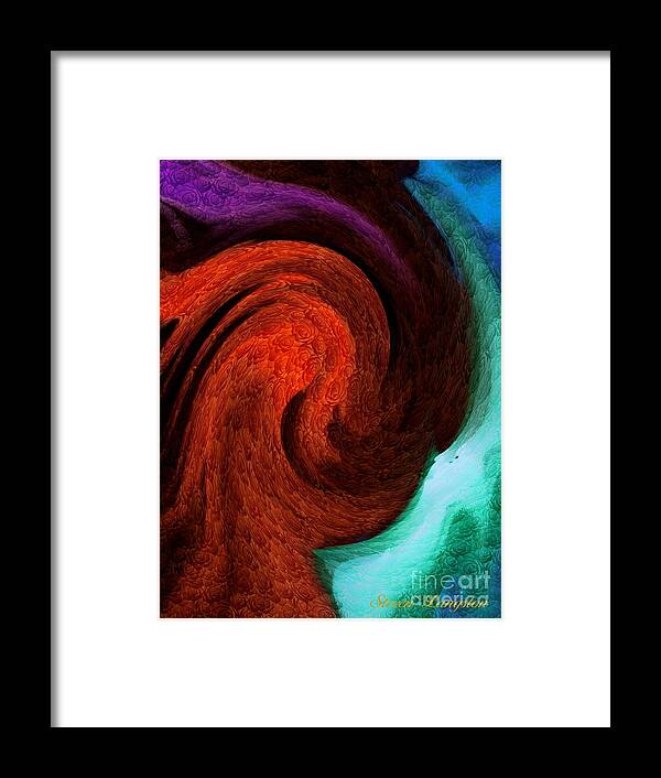 Flowers Framed Print featuring the painting Color in Motion With a Kick by Steven Lebron Langston