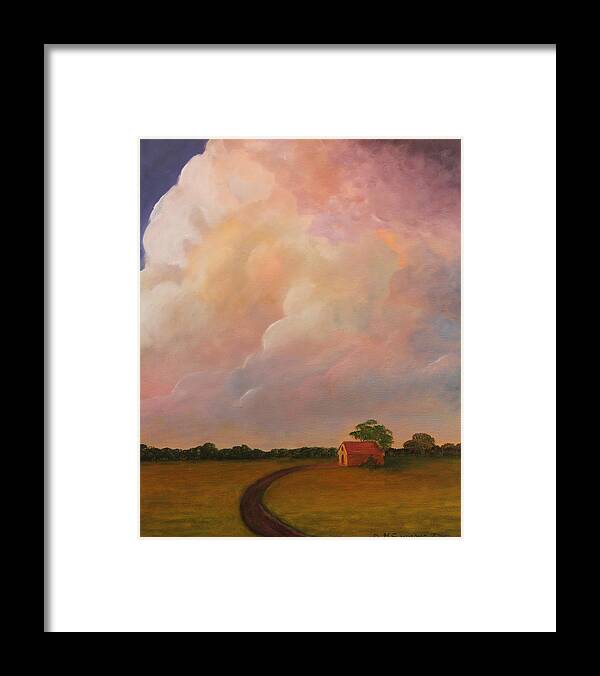 Clouds Framed Print featuring the painting Color Storm by Janet Greer Sammons