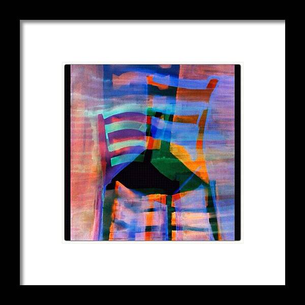 Watercolor Framed Print featuring the photograph Colorful Chairs by Sandra Lira