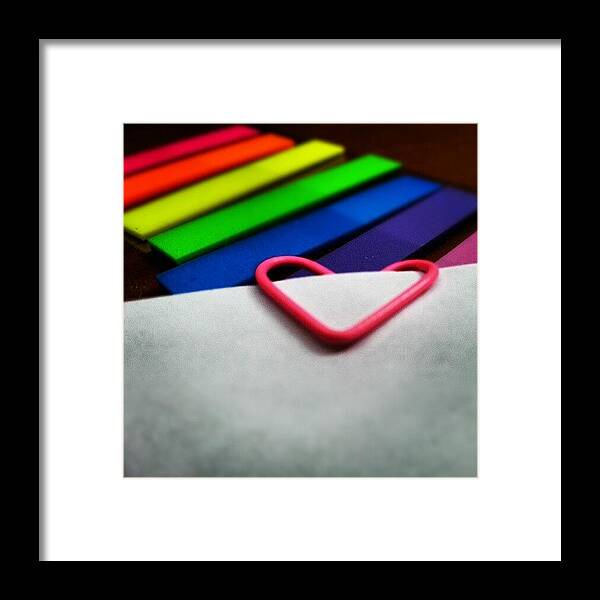 Love Framed Print featuring the photograph Colorful Love by Haidar Ahmad