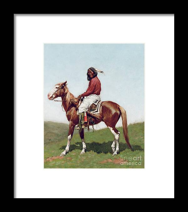 Comanche Brave Framed Print featuring the painting Comanche Brave by Frederic Remington