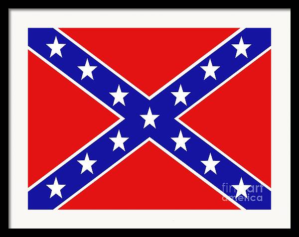 Confederate Flag Framed Print by Steev Stamford
