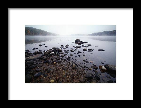Landscape Framed Print featuring the photograph Connecticut Rocks by Karol Livote
