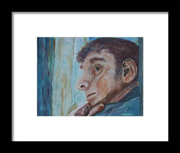 Man Framed Print featuring the painting Contemplation by Barbara McGeachen