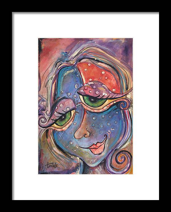 Self Portrait Framed Print featuring the painting Contentment by Tanielle Childers
