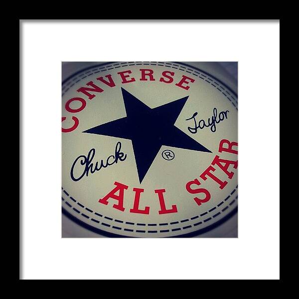 converse #sticker :) #shoes #swag Framed Print by - Mobile
