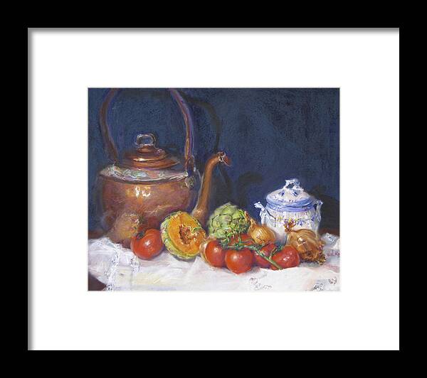 Copper Framed Print featuring the painting Copper Still Life by Vicki Ross