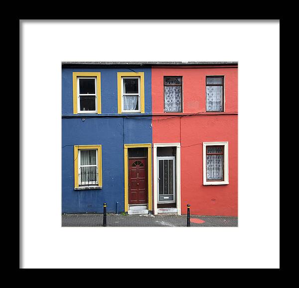 Painted Framed Print featuring the photograph Cork Cottages by David Harding