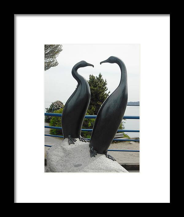 Port Angeles Framed Print featuring the photograph Cormorants in Port Angeles by Kelly Manning
