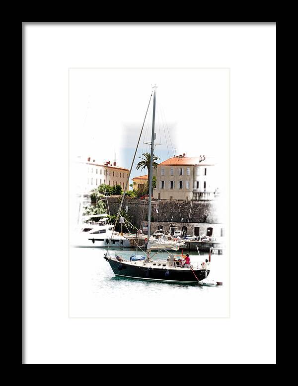 Sail Boat Framed Print featuring the photograph Corsica 41 by Allan Rothman