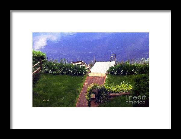 Lakes Framed Print featuring the digital art Cortlandt Lake by Dale  Ford